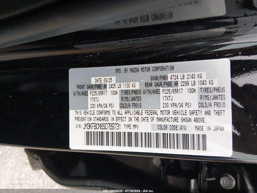 JM3KFBCM8S0769731 2025 MAZDA CX-5 photo no. 9