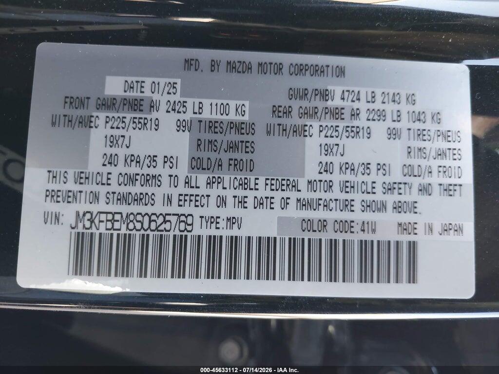 JM3KFBEM8S0625769 2025 MAZDA CX-5 photo no. 9