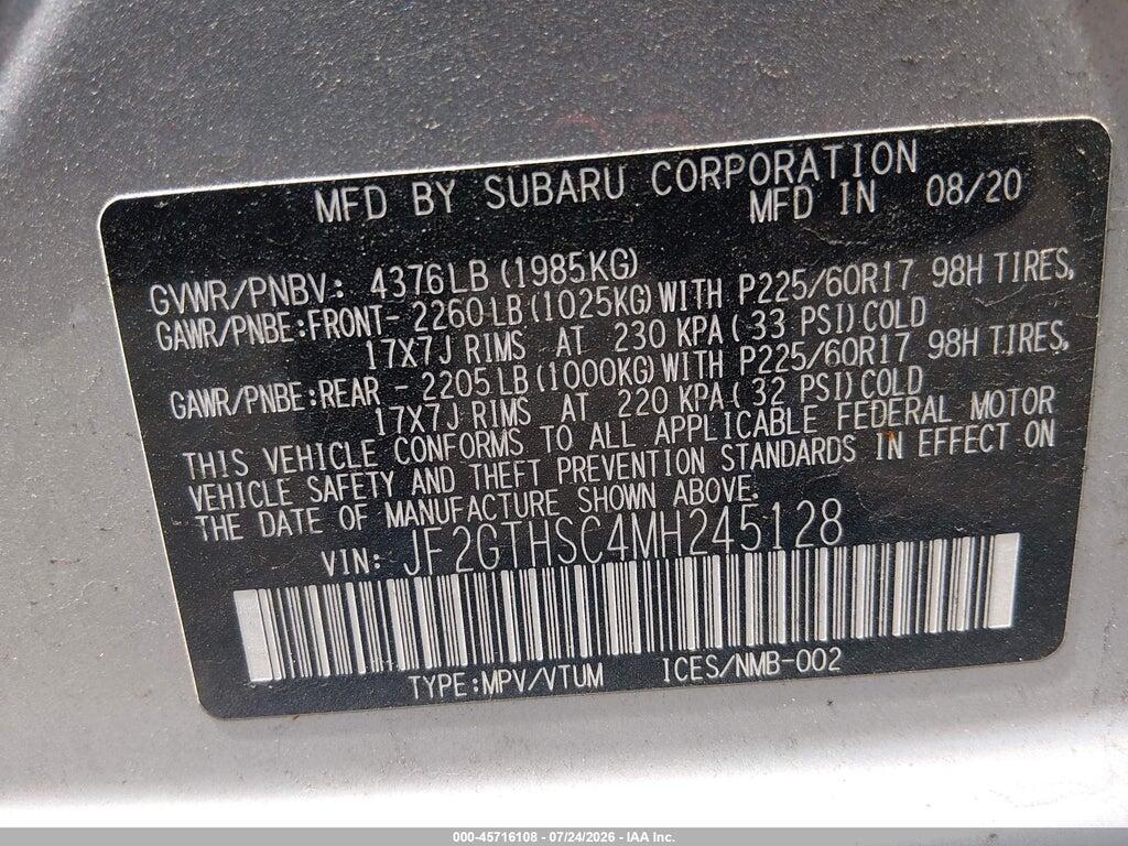 JF2GTHSC4MH245128 2021 SUBARU CROSSTREK photo no. 9