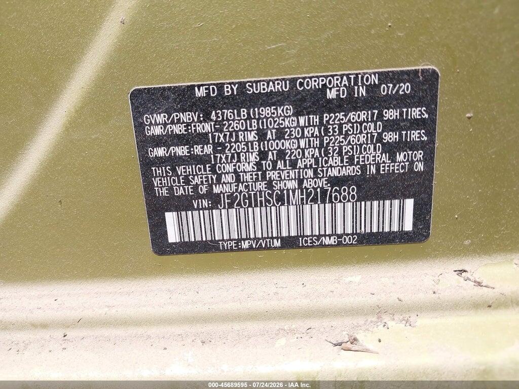 JF2GTHSC1MH217688 2021 SUBARU CROSSTREK photo no. 9