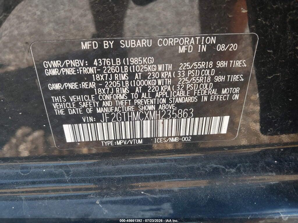 JF2GTHMCXMH235863 2021 SUBARU CROSSTREK photo no. 9