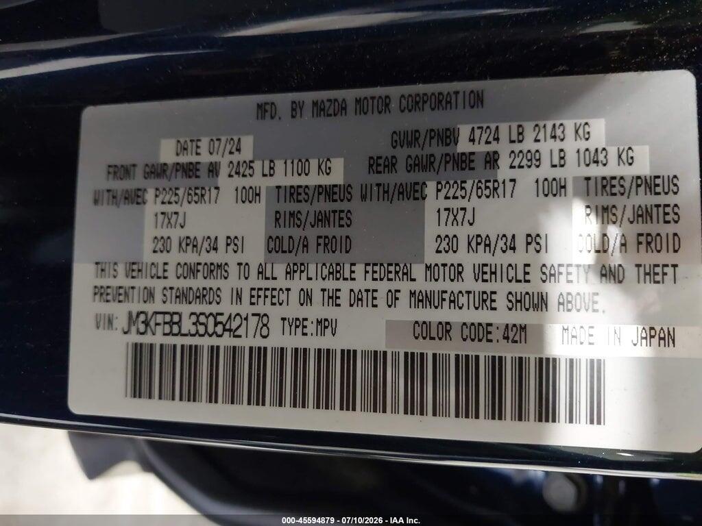JM3KFBBL3S0542178 2025 MAZDA CX-5 photo no. 9