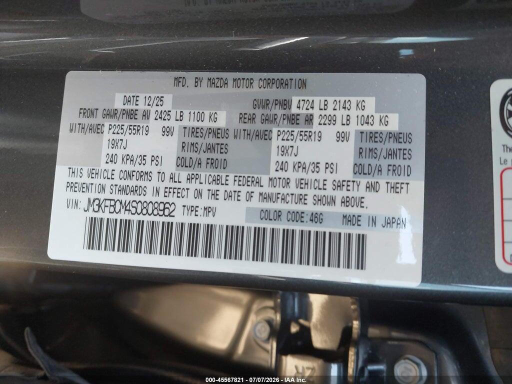 JM3KFBCM4S0808962 2025 MAZDA CX-5 photo no. 9
