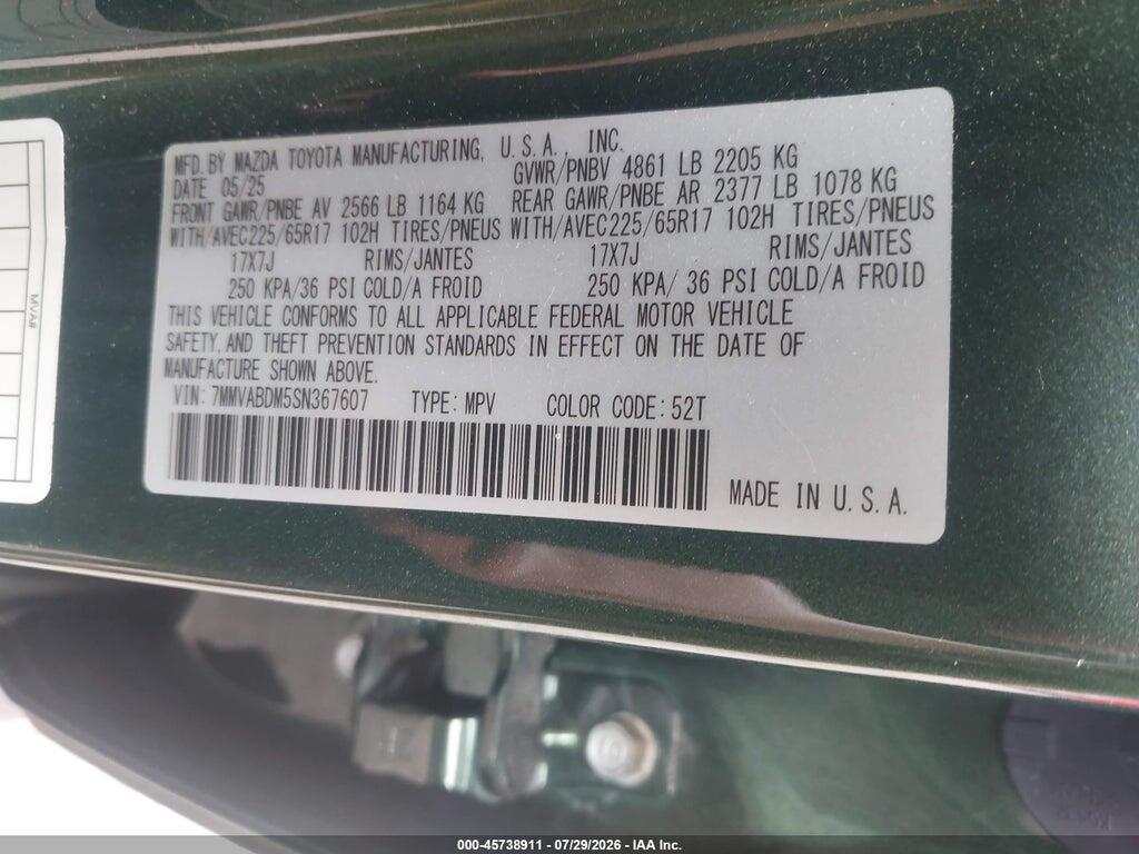 7MMVABDM5SN367607 2025 MAZDA CX-50 photo no. 9