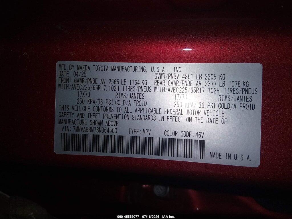 7MMVABBM7SN364503 2025 MAZDA CX-50 photo no. 9