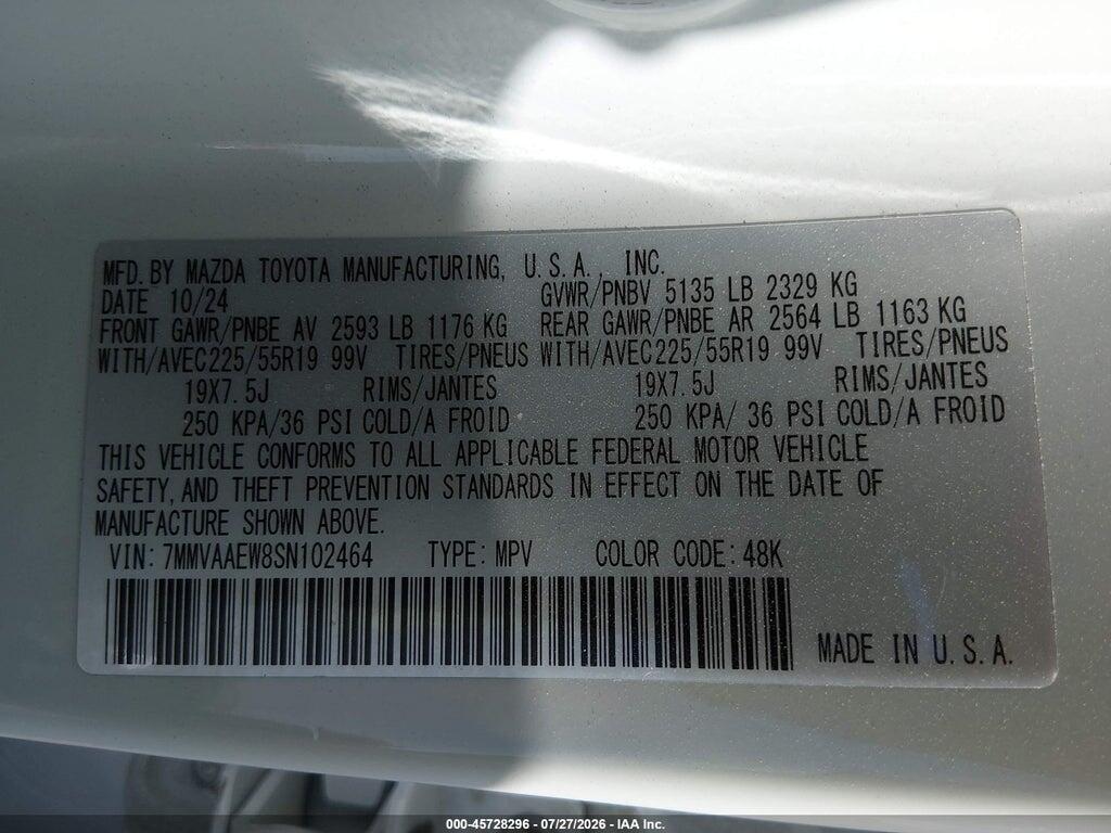7MMVAAEW8SN102464 2025 MAZDA CX-50 HYBRID photo no. 9