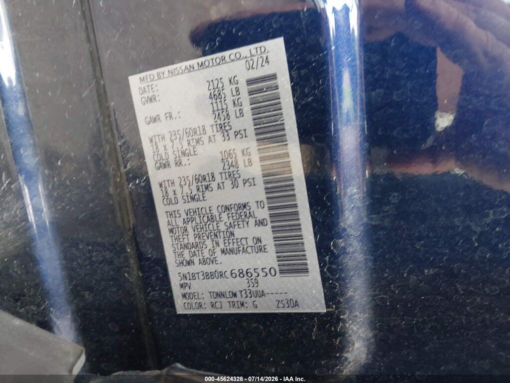 5N1BT3BB0RC686550 2024 NISSAN ROGUE photo no. 9