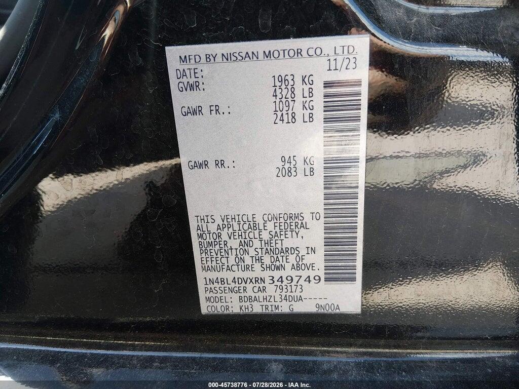 1N4BL4DVXRN349749 2024 NISSAN ALTIMA photo no. 9