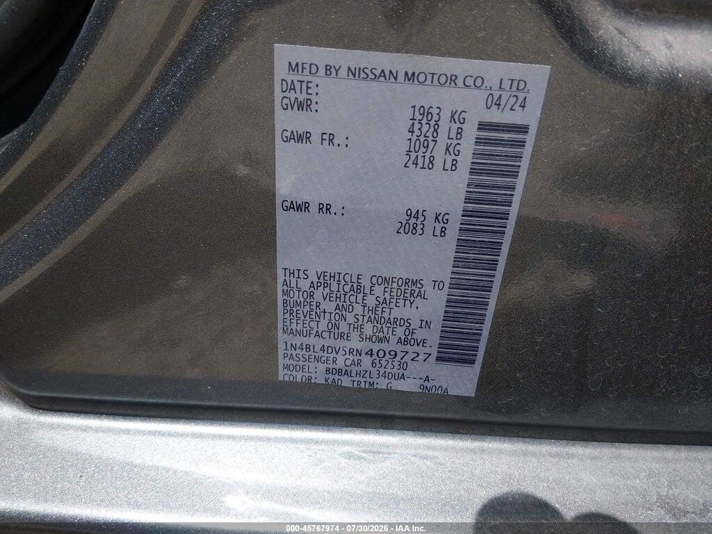 1N4BL4DV5RN409727 2024 NISSAN ALTIMA photo no. 9