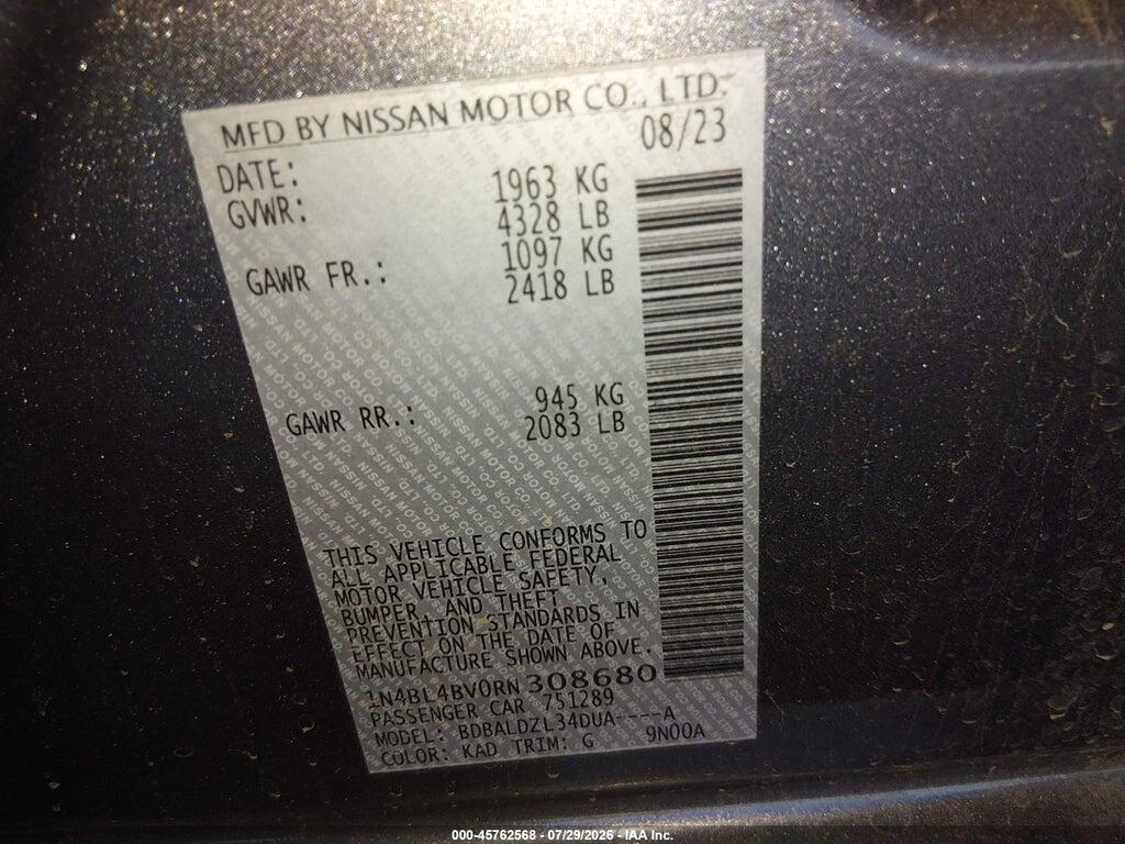 1N4BL4BV0RN308680 2024 NISSAN ALTIMA photo no. 9