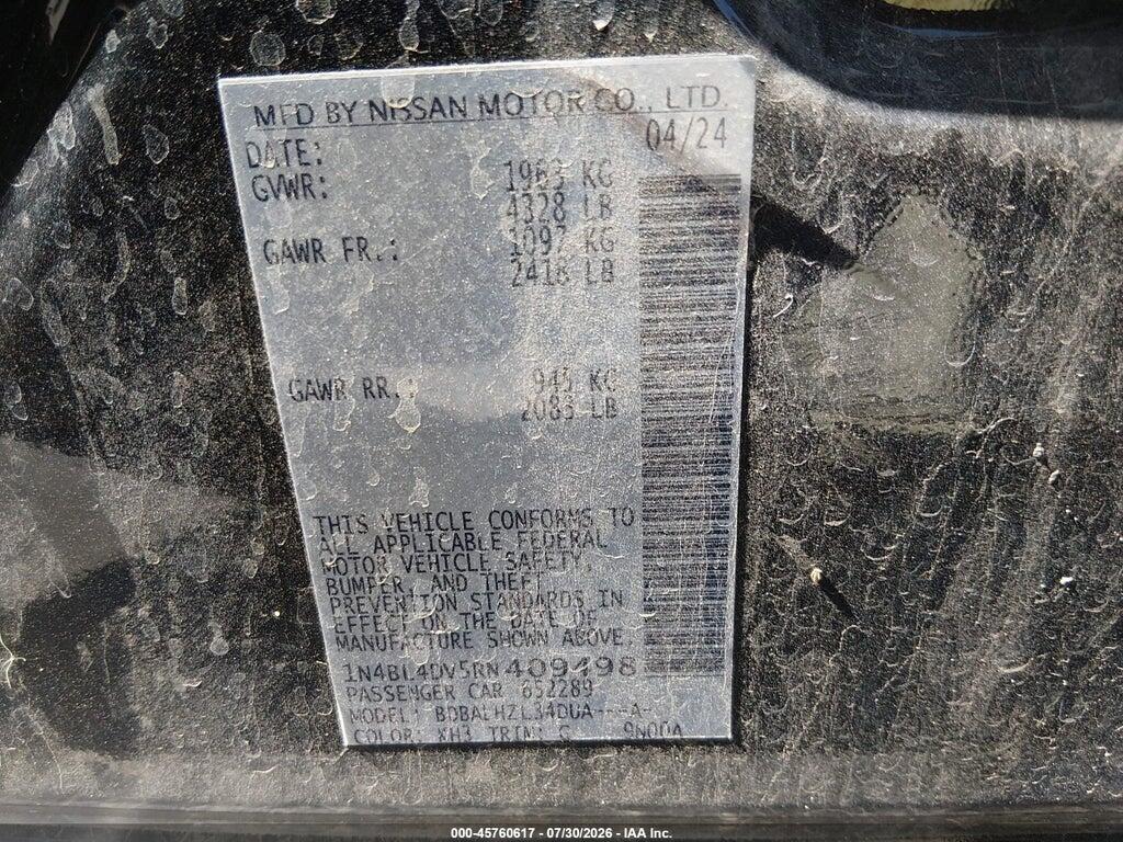1N4BL4DV5RN409498 2024 NISSAN ALTIMA photo no. 9