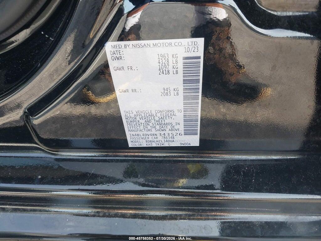 1N4BL4DV4RN343526 2024 NISSAN ALTIMA photo no. 9