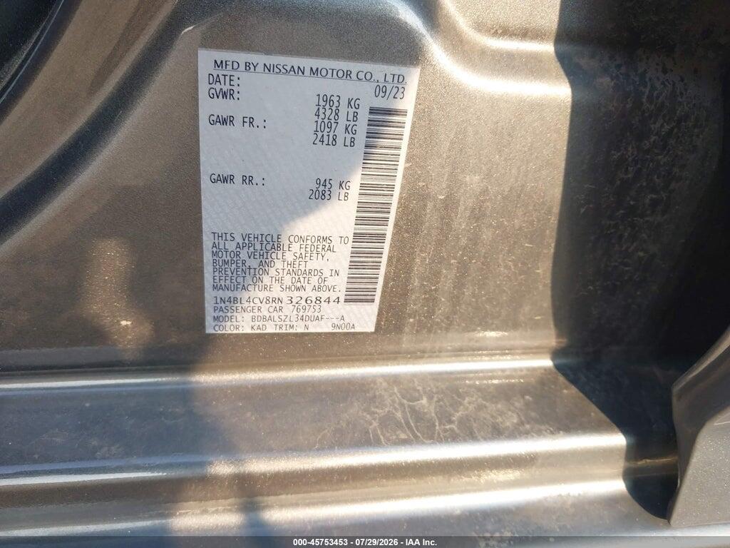 1N4BL4CV8RN326844 2024 NISSAN ALTIMA photo no. 9