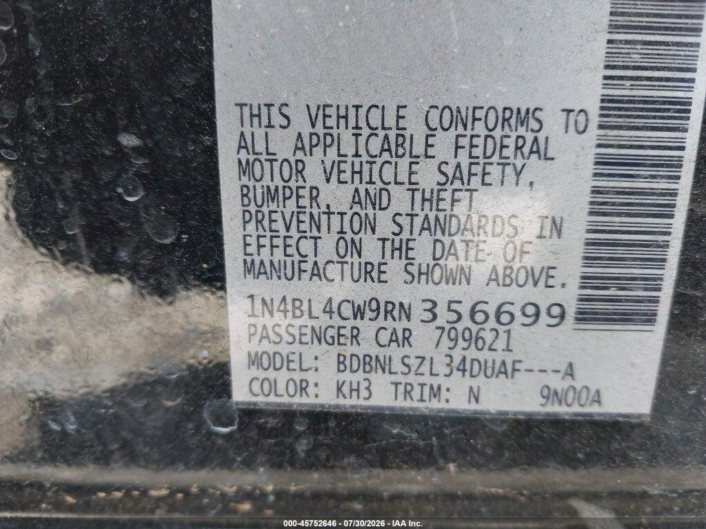 1N4BL4CW9RN356699 2024 NISSAN ALTIMA photo no. 9