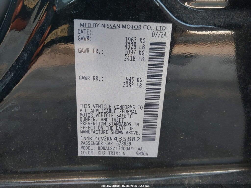 1N4BL4CV2RN435882 2024 NISSAN ALTIMA photo no. 9