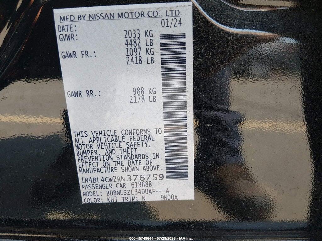 1N4BL4CW2RN376759 2024 NISSAN ALTIMA photo no. 9
