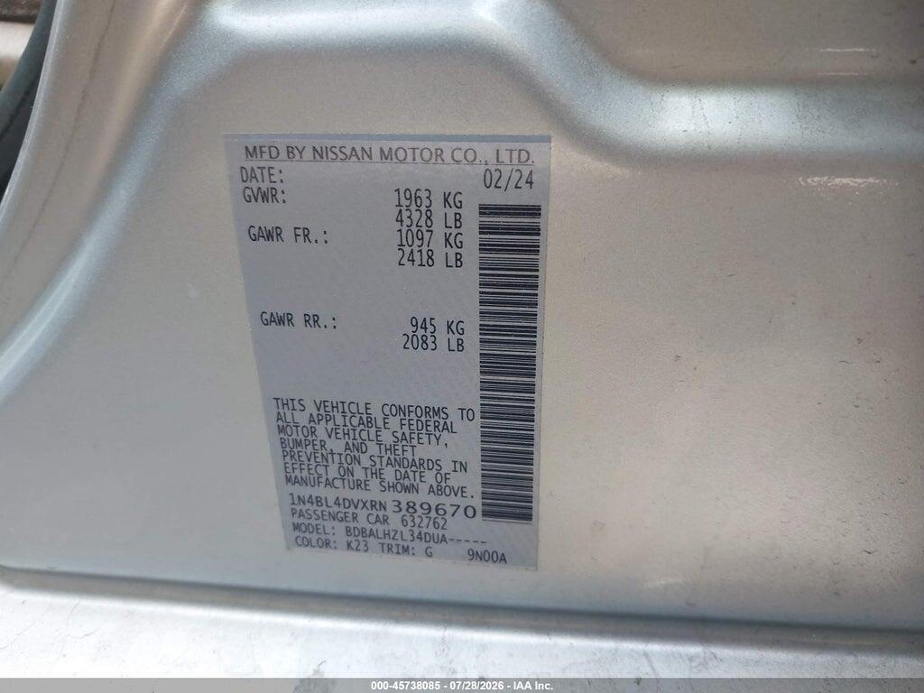 1N4BL4DVXRN389670 2024 NISSAN ALTIMA photo no. 9