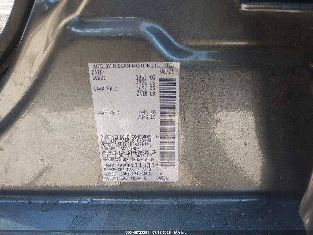 1N4BL4BV0RN314334 2024 NISSAN ALTIMA photo no. 9