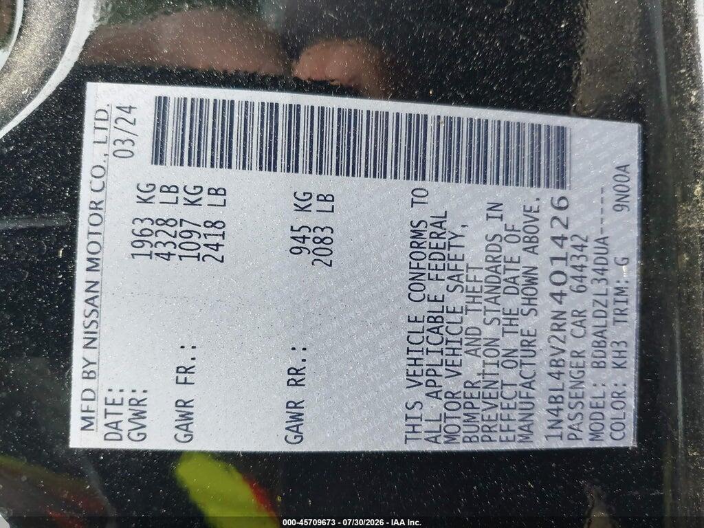 1N4BL4BV2RN401426 2024 NISSAN ALTIMA photo no. 9