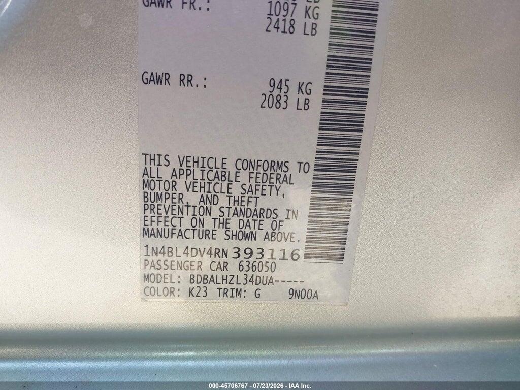1N4BL4DV4RN393116 2024 NISSAN ALTIMA photo no. 9