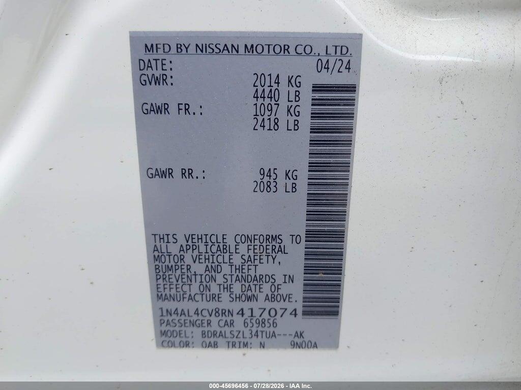 1N4AL4CV8RN417074 2024 NISSAN ALTIMA photo no. 9