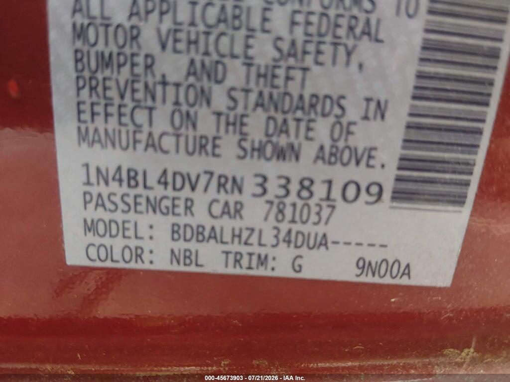 1N4BL4DV7RN338109 2024 NISSAN ALTIMA photo no. 9