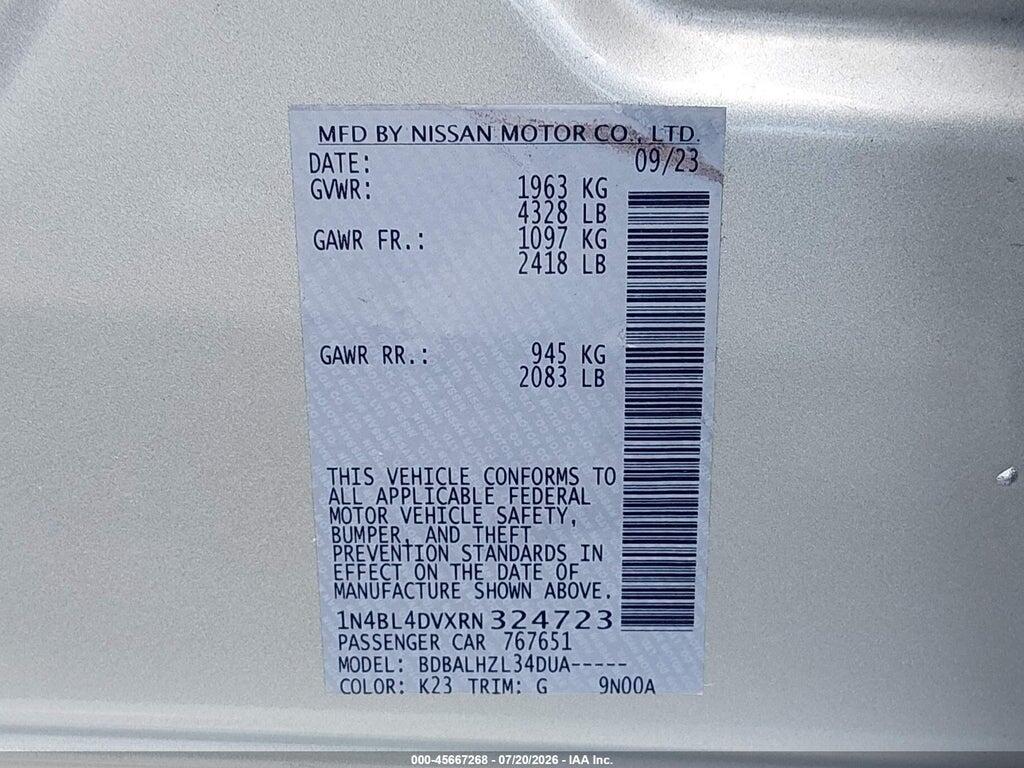 1N4BL4DVXRN324723 2024 NISSAN ALTIMA photo no. 9