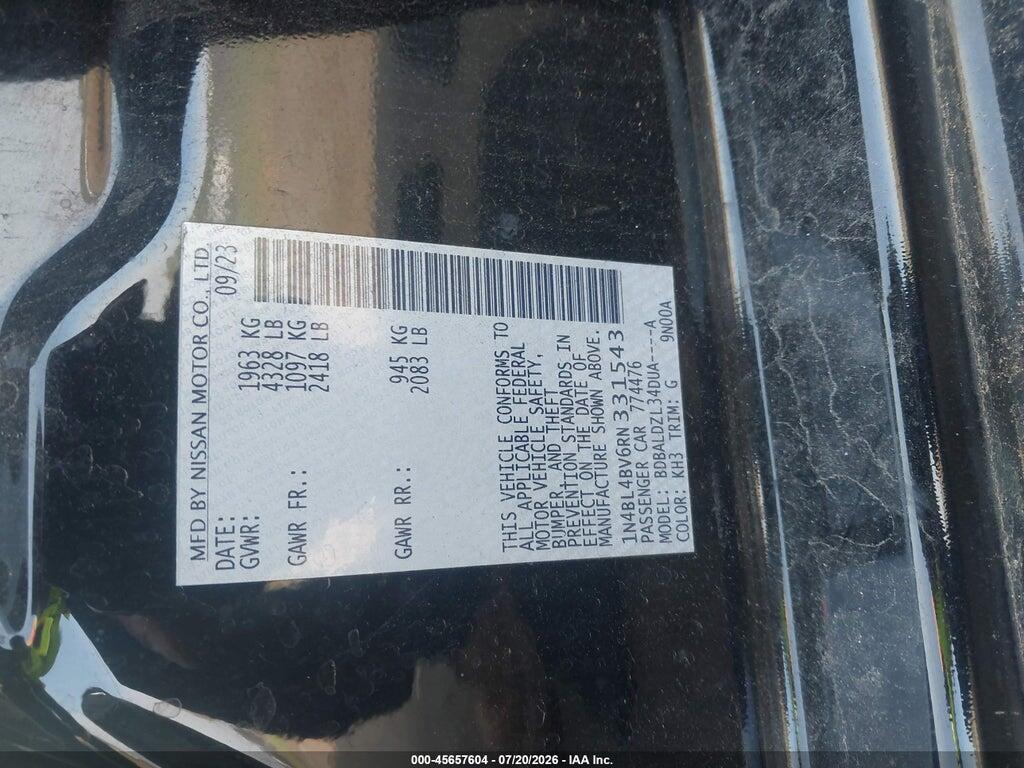 1N4BL4BV6RN331543 2024 NISSAN ALTIMA photo no. 9