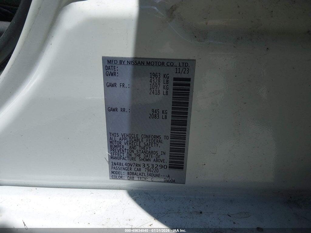 1N4BL4DV7RN353290 2024 NISSAN ALTIMA photo no. 9