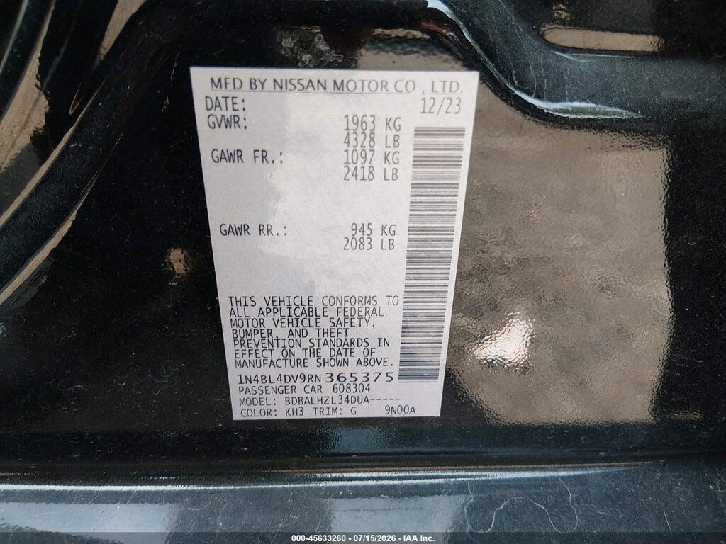 1N4BL4DV9RN365375 2024 NISSAN ALTIMA photo no. 9