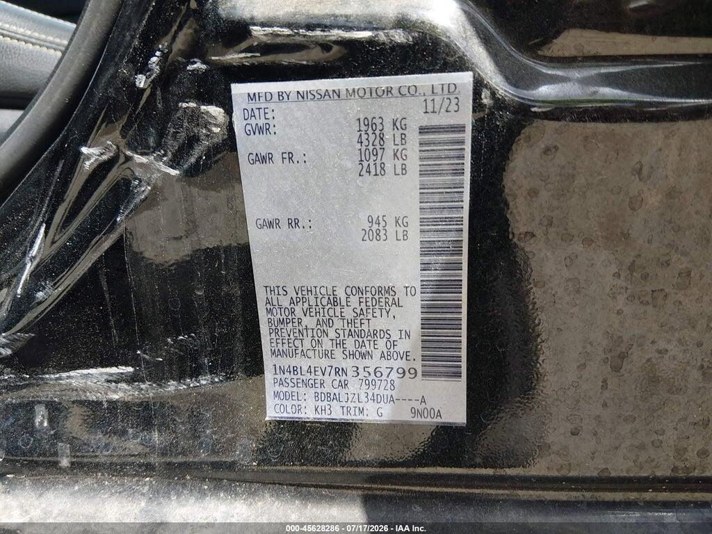 1N4BL4EV7RN356799 2024 NISSAN ALTIMA photo no. 9