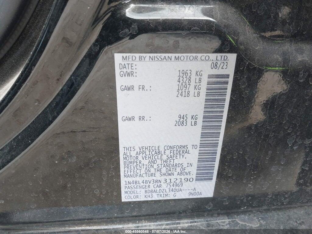 1N4BL4BV3RN312190 2024 NISSAN ALTIMA photo no. 9