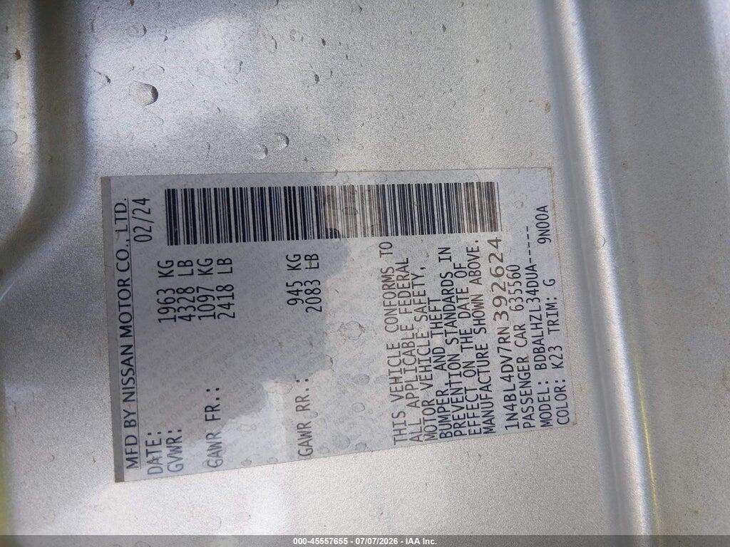 1N4BL4DV7RN392624 2024 NISSAN ALTIMA photo no. 9