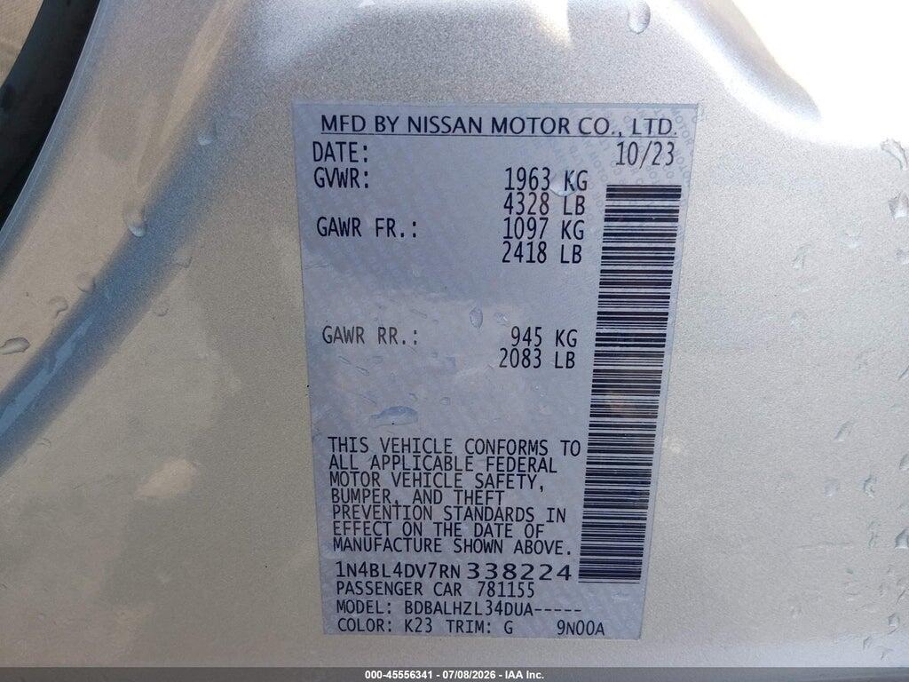 1N4BL4DV7RN338224 2024 NISSAN ALTIMA photo no. 9