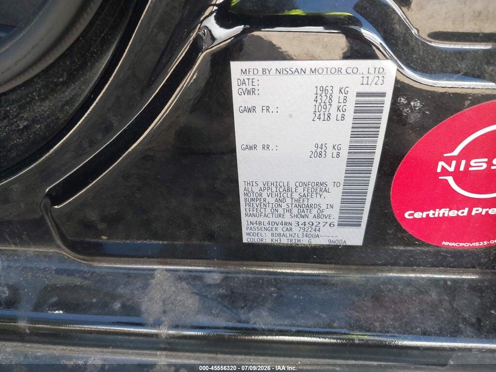 1N4BL4DV4RN349276 2024 NISSAN ALTIMA photo no. 9
