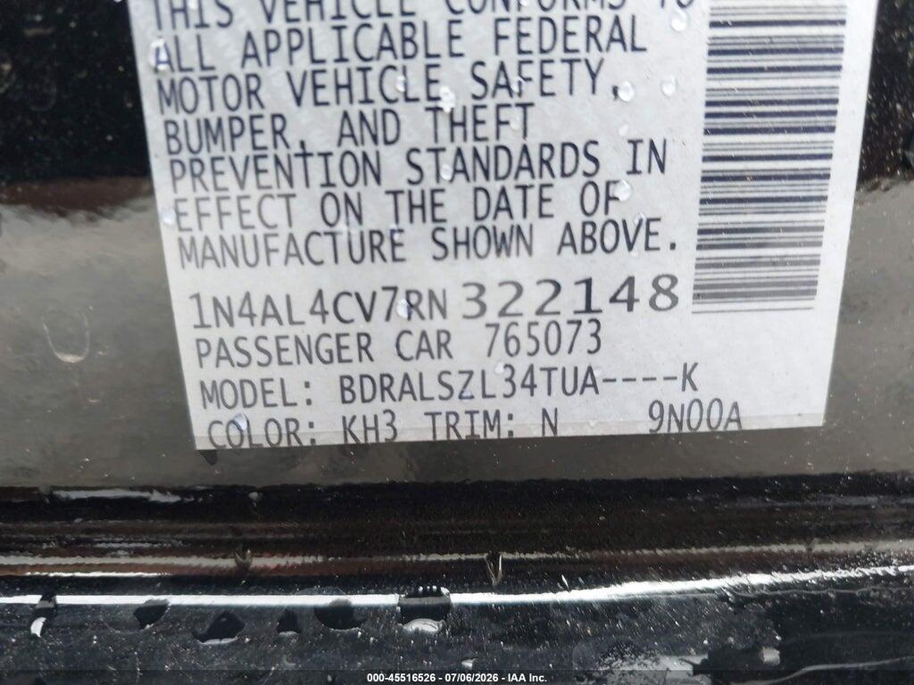 1N4AL4CV7RN322148 2024 NISSAN ALTIMA photo no. 9