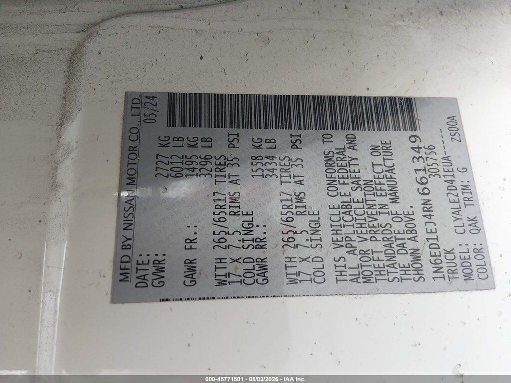 1N6ED1EJ4RN661349 2024 NISSAN FRONTIER photo no. 9