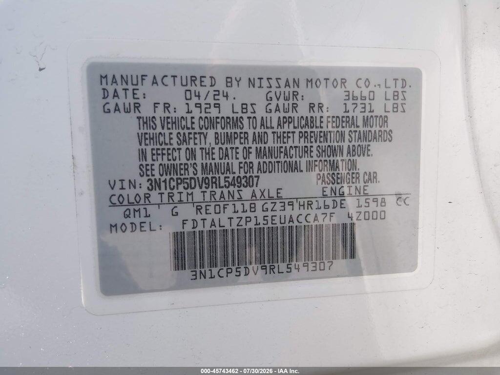3N1CP5DV9RL549307 2024 NISSAN KICKS photo no. 9