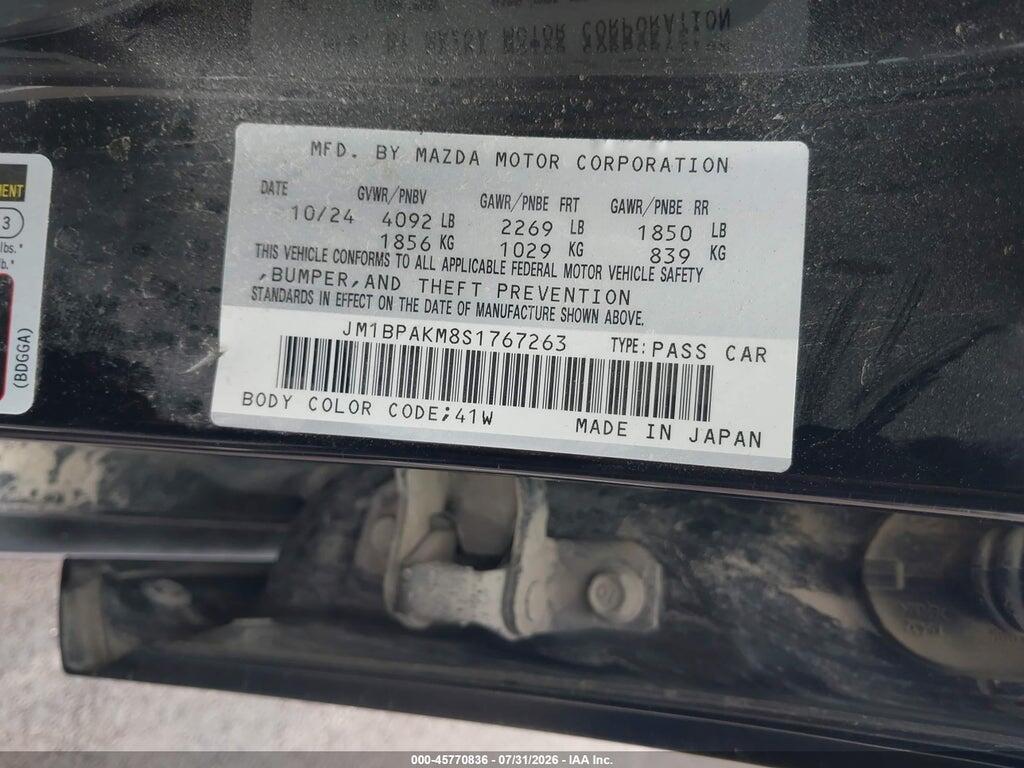 JM1BPAKM8S1767263 2025 MAZDA MAZDA3 photo no. 9