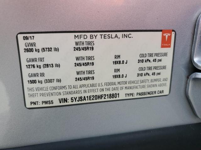 2017 TESL MODEL S 75D — Фото 12 из 12
