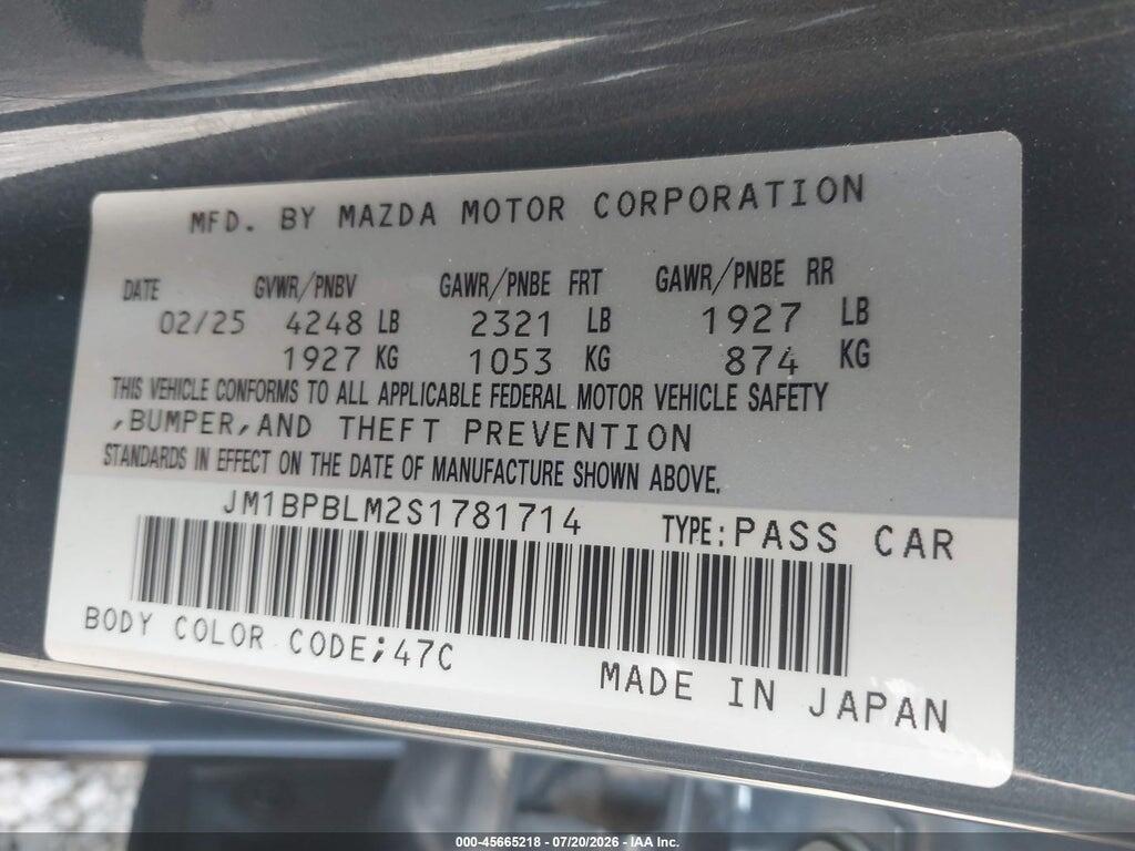 JM1BPBLM2S1781714 2025 MAZDA MAZDA3 photo no. 9