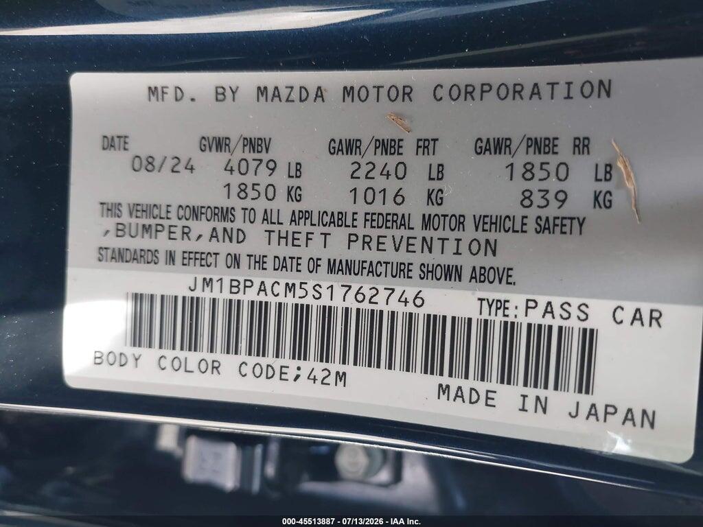 JM1BPACM5S1762746 2025 MAZDA MAZDA3 photo no. 9