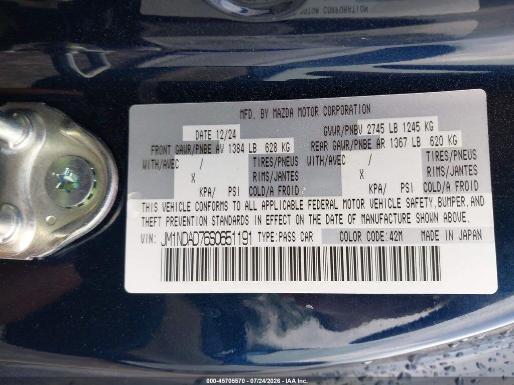 JM1NDAD76S0651191 2025 MAZDA MX-5 MIATA photo no. 9