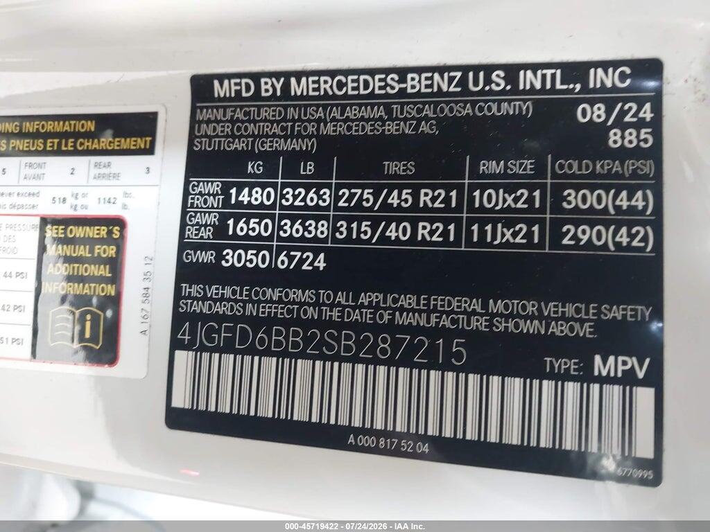 4JGFD6BB2SB287215 2025 MERCEDES-BENZ AMG GLE 53 COUPE photo no. 9