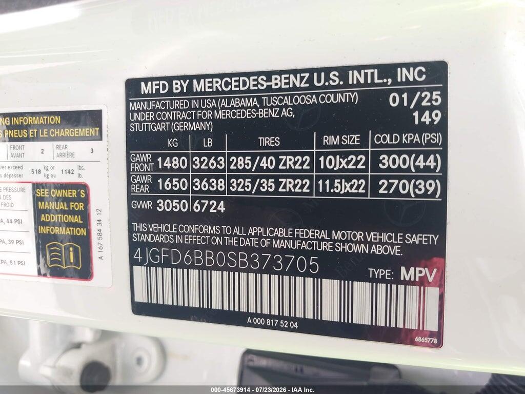 4JGFD6BB0SB373705 2025 MERCEDES-BENZ AMG GLE 53 COUPE photo no. 9