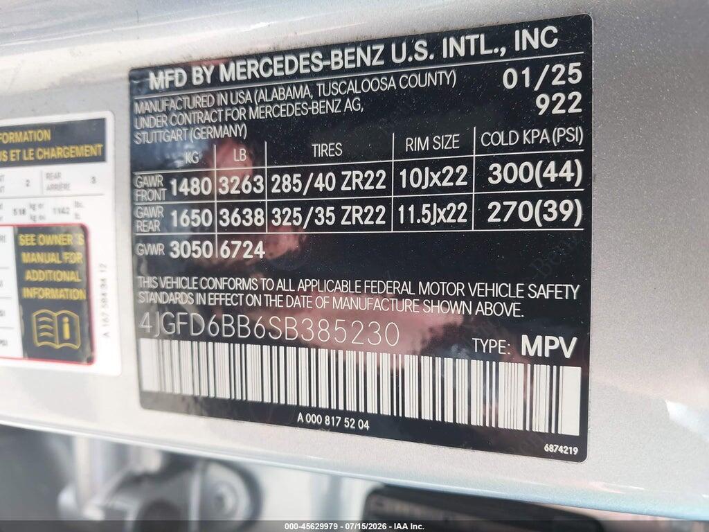 4JGFD6BB6SB385230 2025 MERCEDES-BENZ AMG GLE 53 COUPE photo no. 9