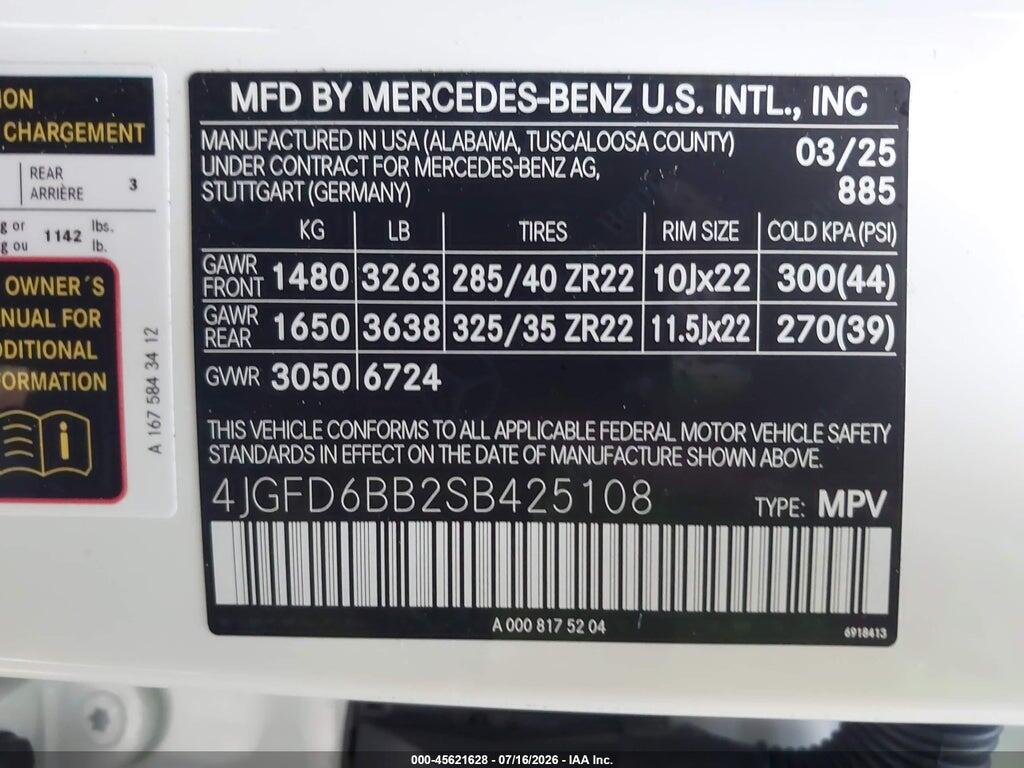 4JGFD6BB2SB425108 2025 MERCEDES-BENZ AMG GLE 53 COUPE photo no. 9