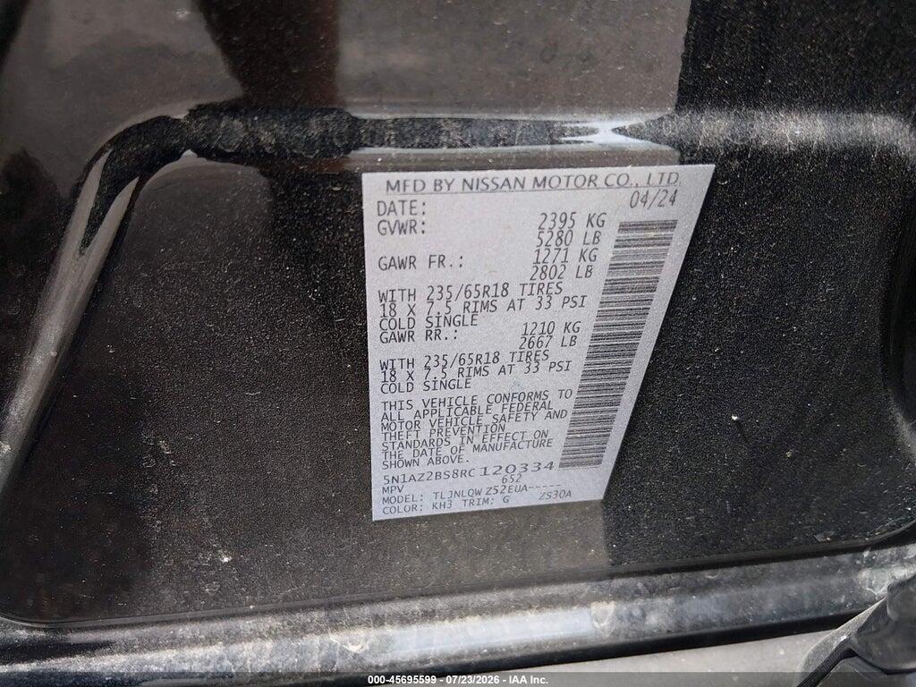 5N1AZ2BS8RC120334 2024 NISSAN MURANO photo no. 9