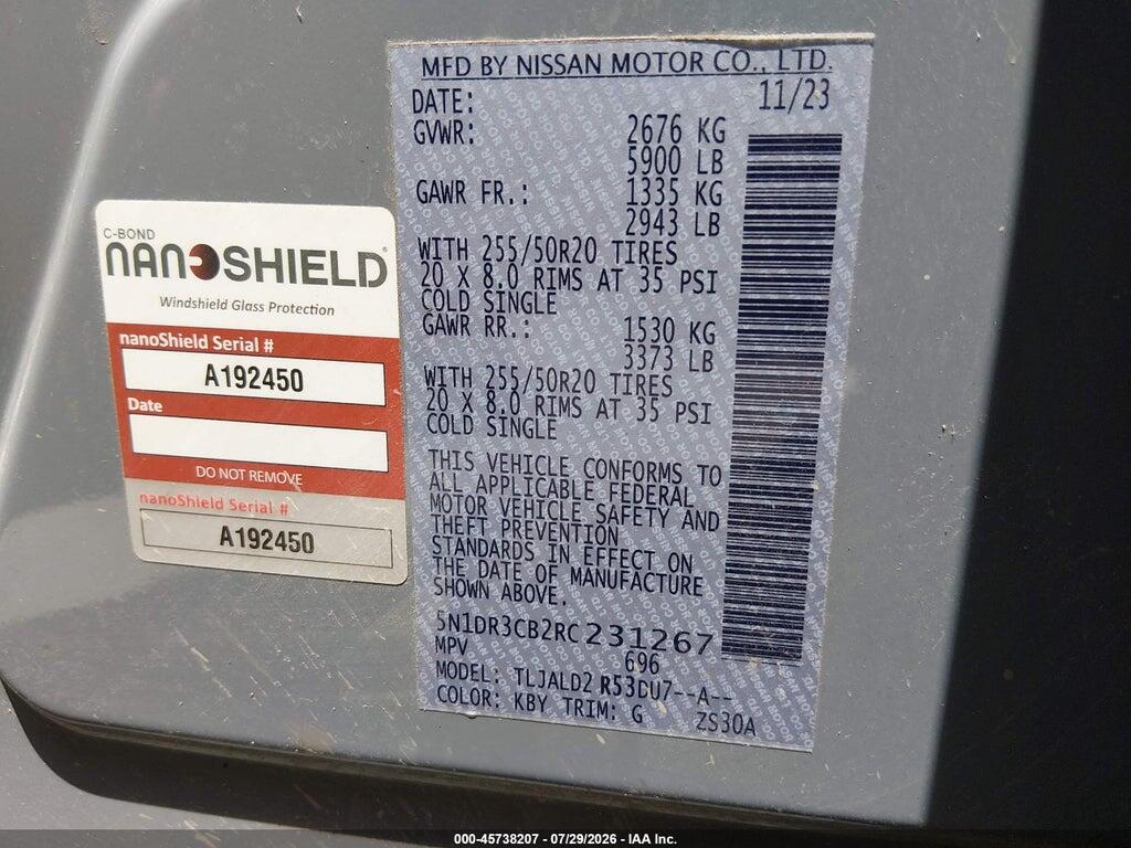 5N1DR3CB2RC231267 2024 NISSAN PATHFINDER photo no. 9