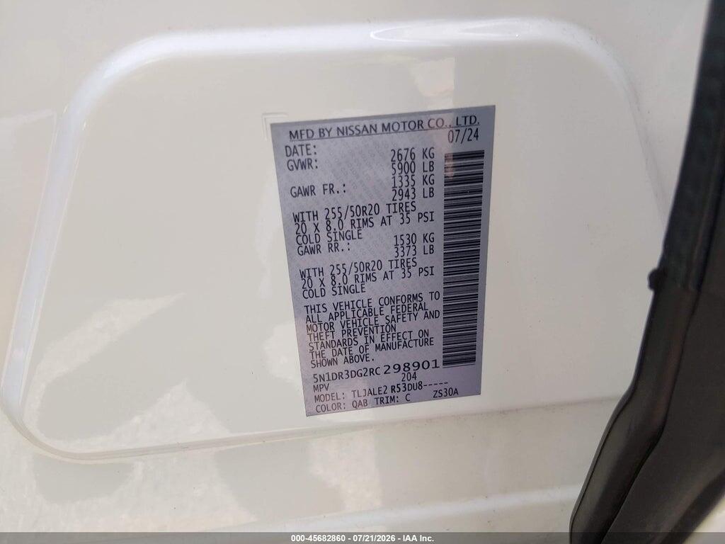 5N1DR3DG2RC298901 2024 NISSAN PATHFINDER photo no. 9